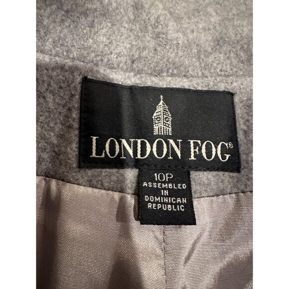 London Fog Wool Blend Coat – Women’s Size 10P – Classic Gray - Picture 2 of 12